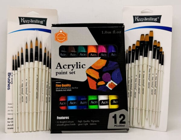 Keep Smiling Artist Brush Sets & Acrylic paint set