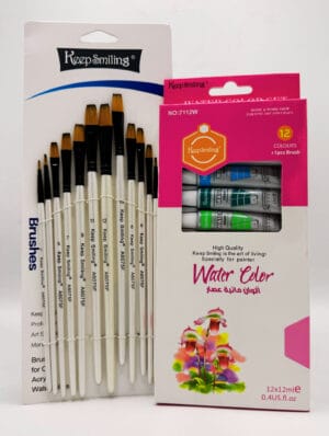 Keep Smiling Water Colours & Brush set