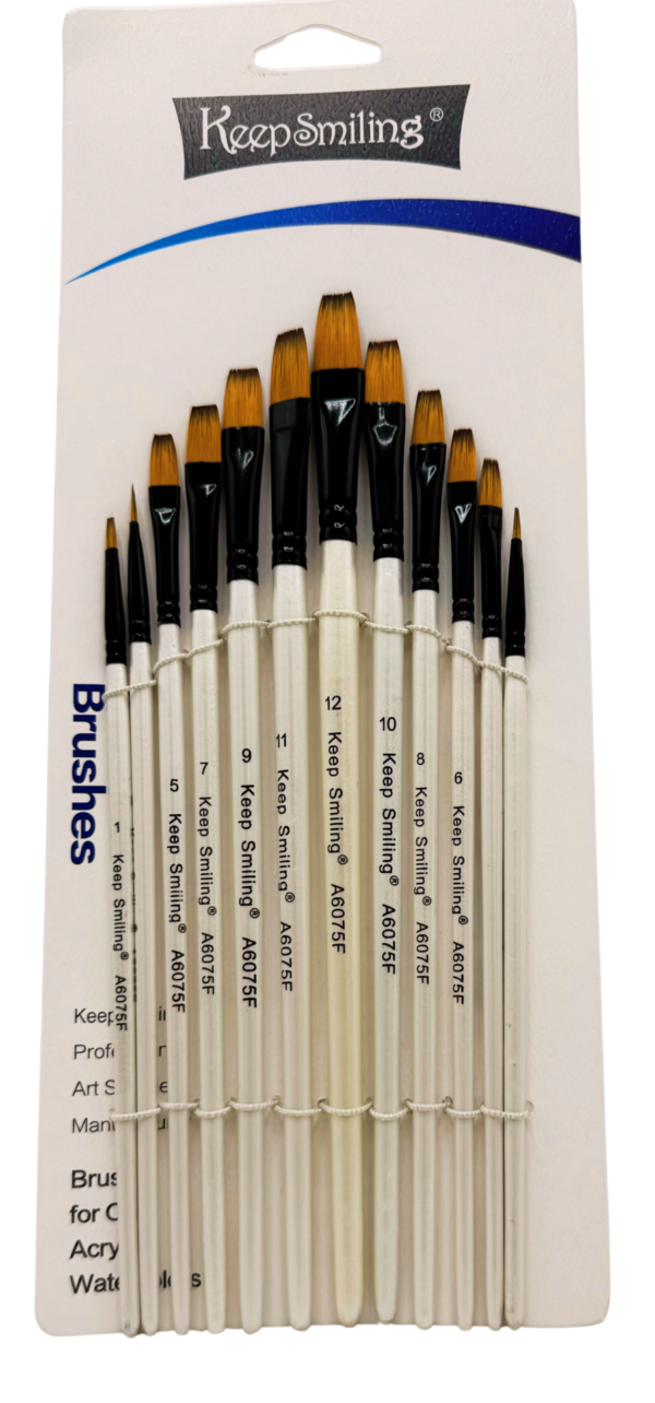 Keep Smiling brushes (12pcs)-FLAT